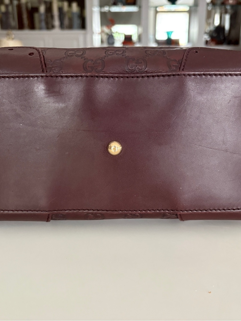 Title: Gucci Guccissima Punch Large Tote 145993 Brown Leather Horsebit bag - Picture 4 of 13